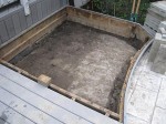 Setting slab in within deck's wooden floor level