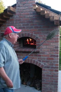Dennis and Carolyn initially cooked 300 pizzas, self help on the oven.