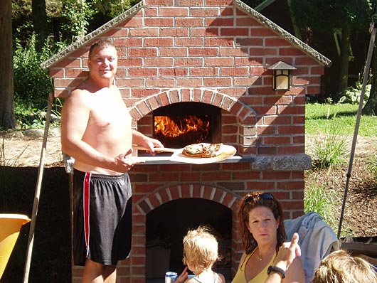 Family oven and pizza time.
