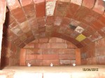 Image is showing the inside of the dome, using the old solid bricks.