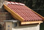 The individual shingles on roof