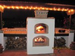 Brick oven and gas fireplace