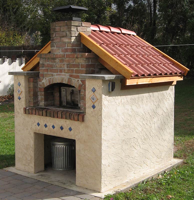 Recently finished oven roof. Lovely design. Project built by Gary Hamilton, NJ, USA