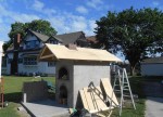 Community oven roof cover