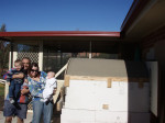 my family were around me while building our oven